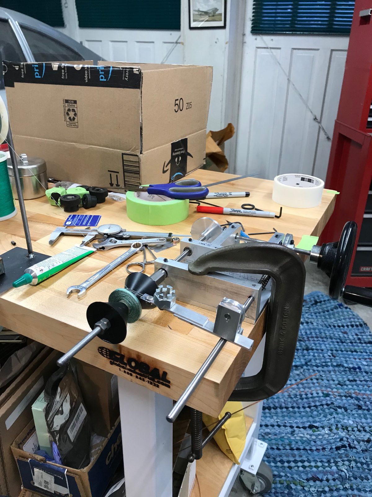 coil winding machine in action